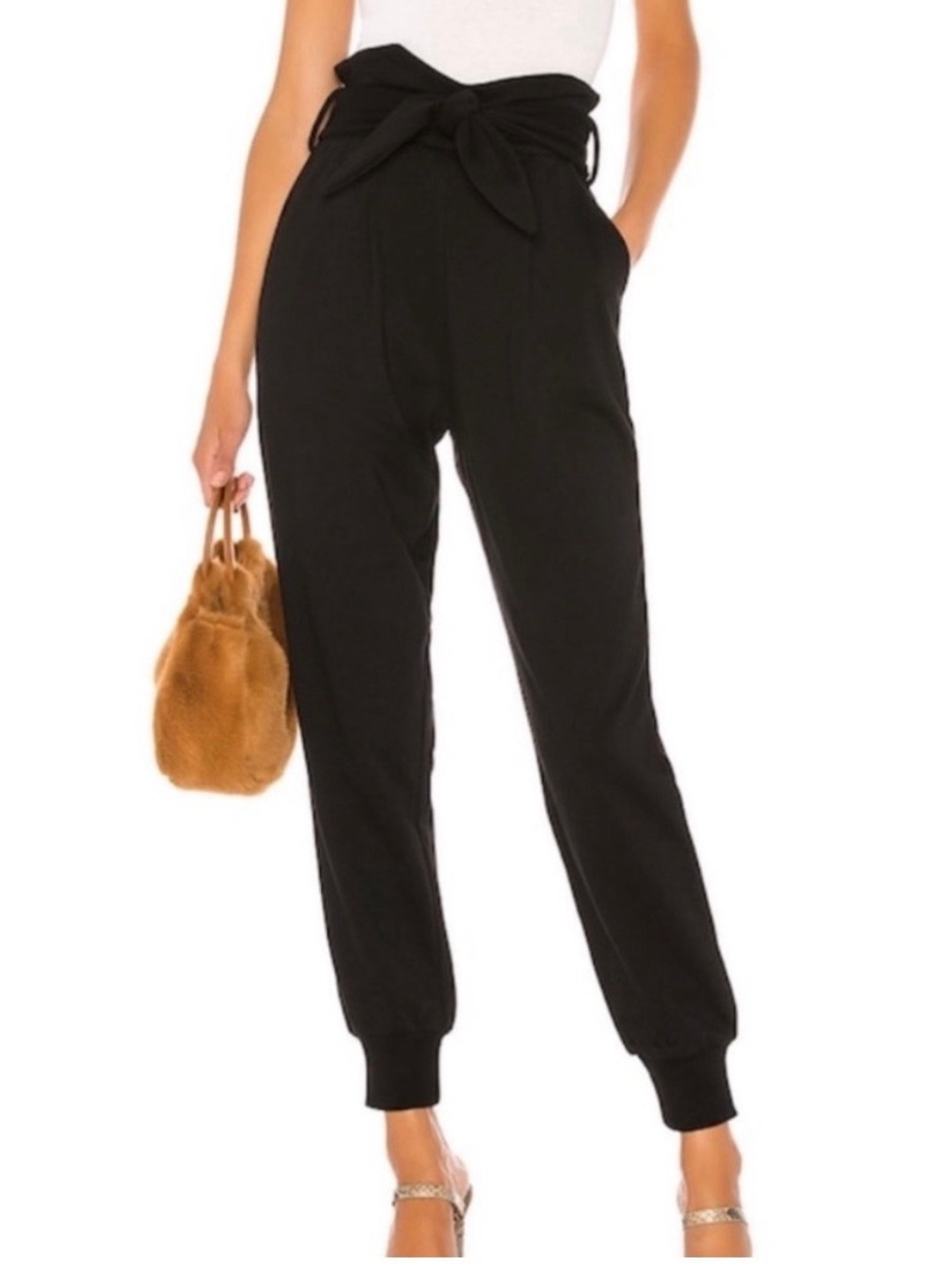 NWT Tularosa Ember Black High Waist Jogger Pants Sz M Summer Office Night Out